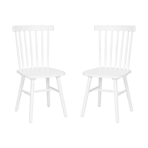 Flash Furniture Solid Wood Spindle Back Armless Kitchen or Dining Room Chairs-No Assembly Required, (Pack of 2), White Visit The Store