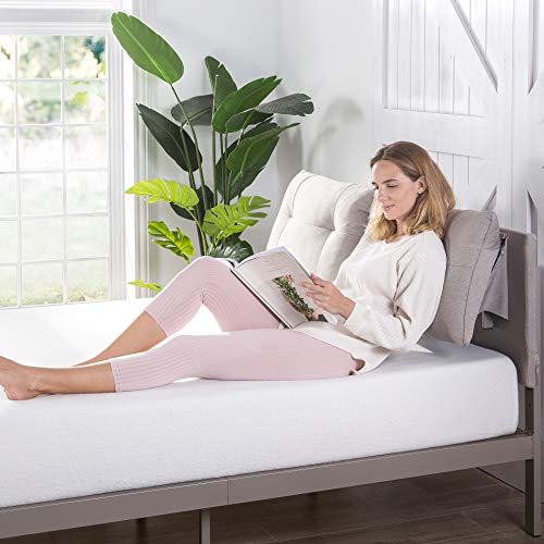 ZINUS Avery Platform Bed with Reclining Headboard / No Box Spring Needed / Cushioned Adjustable Headboard with Customizable Height / Easy Assembly, Beige, King