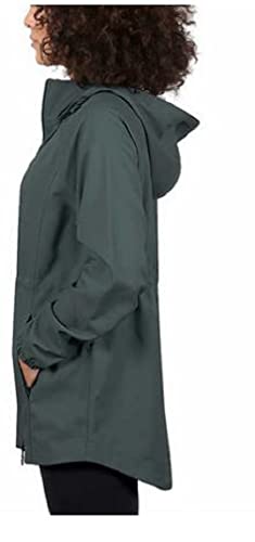 Kirkland Signature Womens Water and Wind Resistant Hooded Anorak Jacket (X-Large, Green)