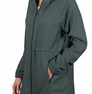 Kirkland Signature Womens Water and Wind Resistant Hooded Anorak Jacket (X-Large, Green)