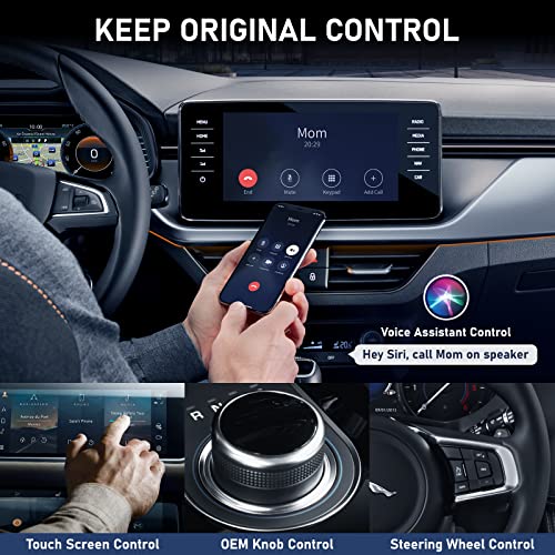 Teeran CarPlay Wireless Adapter for Factory Wired CarPlay 2023 Upgrade Plug & Play Wireless CarPlay Dongle Converts Wired to Wireless Fast and Easy Use Fit for Cars from 2015 & iPhone iOS 10+