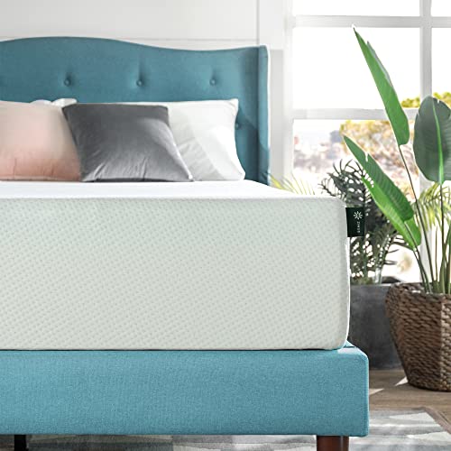 ZINUS No Assembly Metal Box Spring, Queen & 12 Inch Green Tea Memory Foam Mattress/CertiPUR-US Certified/Bed-in-a-Box/Pressure Relieving, Queen
