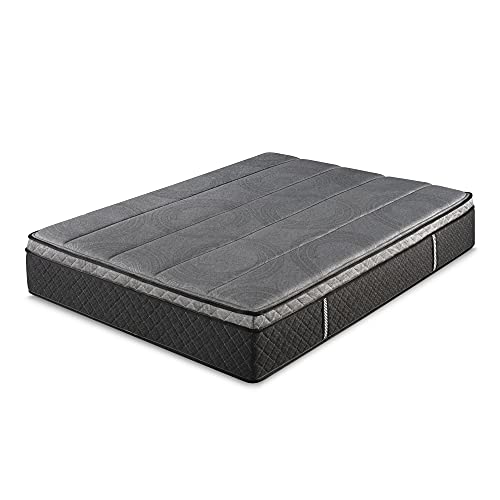 Zinus 12 Inch Euro Top Pocket Spring Hybrid Mattress/Pocket Innersprings for Motion Isolation/Bed-in-a-Box, Cal King