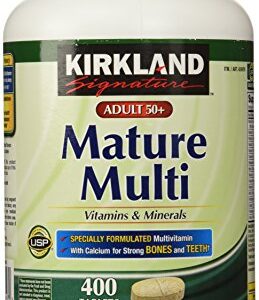 Kirkland Signature Adults, 50 plus Mature Multi Vitamins & Minerals, 400-Count Tablets