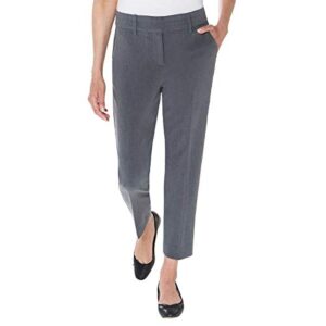 kirkland signature ladies’ modern fit comfort stretch ankle ankle pant (10, gray)