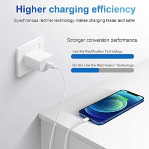 iPhone 14 13 12 11 Super Fast Charger [Apple MFi Certified] Lightning Cable 20W PD USB C Wall Charger 2-Pack 6FT Fasting Charging Block Compatible with iPhone 14/14 Pro Max/13/13Pro/12/12 Pro/11,iPad