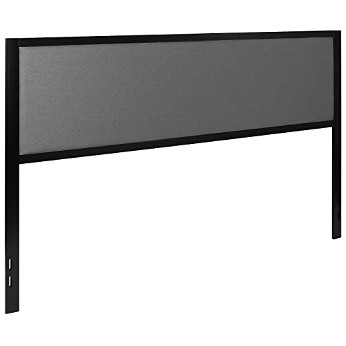 Flash Furniture Upholstered Headboard, King, Dark Gray