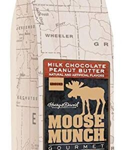 Moose Munch Gourmet Ground Coffee by Harry & David, 12 oz bag (Milk Chocolate Peanut Butter)