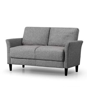 ZINUS Jackie Loveseat Sofa / Easy, Tool-Free Assembly, Soft Grey