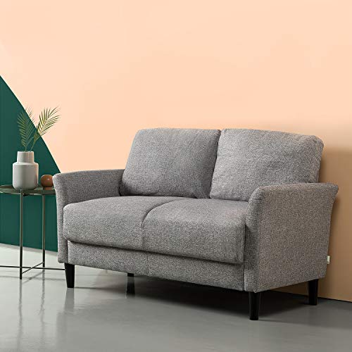 ZINUS Jackie Loveseat Sofa / Easy, Tool-Free Assembly, Soft Grey