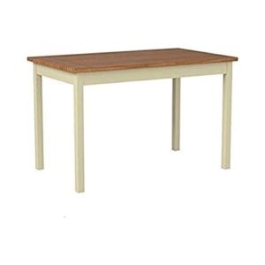 zinus becky farmhouse wood dining table / table only white 45 in x 28 in x 29 in