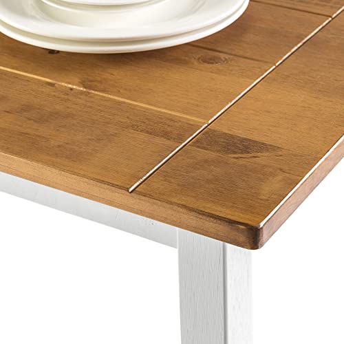 Zinus Becky Farmhouse Wood Dining Table / Table Only White 45 in x 28 in x 29 in