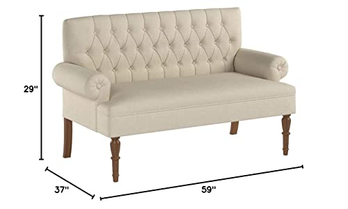 Rosevera Hermosa para Sala Love Seats Furniture Sofa in a Box Long Couches for Living Room Settee Loveseat, STANDARD, Warm Beige