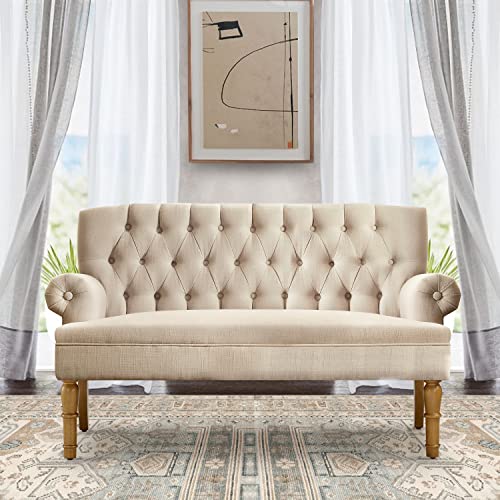 Rosevera Hermosa para Sala Love Seats Furniture Sofa in a Box Long Couches for Living Room Settee Loveseat, STANDARD, Warm Beige