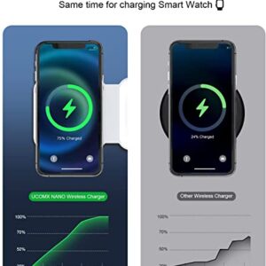 UCOMX Nano 3 in 1 Wireless Charger,Magnetic Foldable 3 in 1 Charging Station,Fast Wireless Charging Pad,Compatible for iPhone 14/Pro/Max/Plus/13/12 Series,AirPods 3/2/Pro,iWatch(Adapter Included)