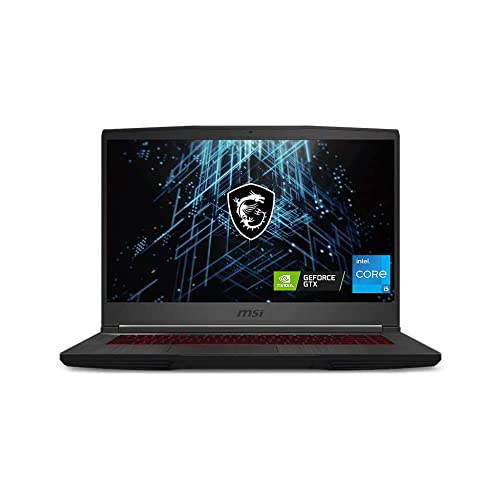 MSI GV15 15.6 Inch 144Hz Gaming Laptop, Intel Core i5-11400H, NVIDIA GeForce GTX 1650, 16GB RAM, 512GB SSD, Wi-Fi 6, Win 11, Bundle with JAWFOAL