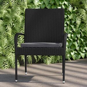 Flash Furniture All- Weather Polyester Fabric Patio Chair Cushion, 1 Pack, Gray