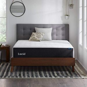 lucid 12 inch queen mattress – plush memory foam mattress – bamboo charcoal foam – gel infused – hypoallergenic foam mattress– bed-in-a-box- certipur-us certified