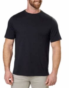 kirkland signature men’s short sleeve peruvian pima cotton t-shirt (as1, alpha, m, regular, regular, black, medium)