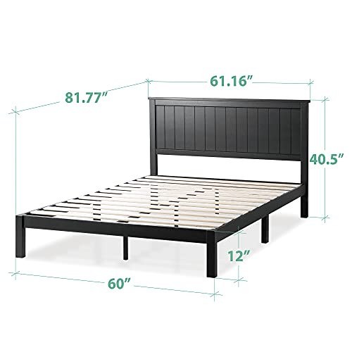 ZINUS Santiago Wood Platform Bed Frame / Wood Slat Support / No Box Spring Needed / Easy Assembly, Queen