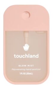 touchland glow mist rejuvenating hand sanitizer | rosewater scented | 500-sprays each, 1fl oz (set of 1)