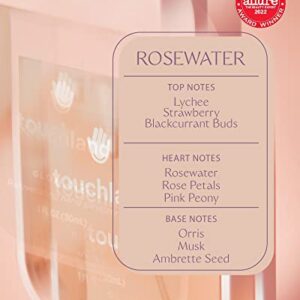 Touchland Glow Mist Rejuvenating Hand Sanitizer | Rosewater Scented | 500-Sprays each, 1FL OZ (Set of 1)