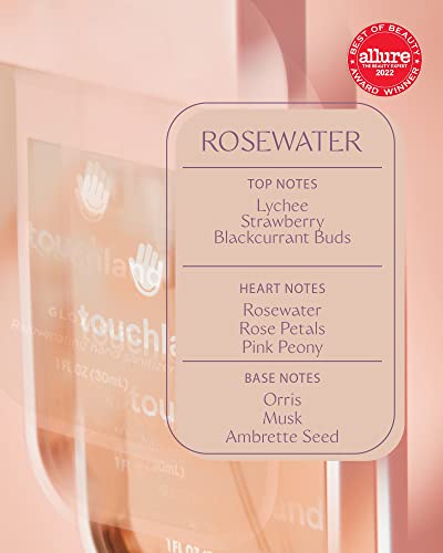 Touchland Glow Mist Rejuvenating Hand Sanitizer | Rosewater Scented | 500-Sprays each, 1FL OZ (Set of 1)