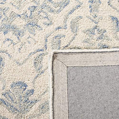 SAFAVIEH Dip Dye Collection 8' x 10' Light Blue/Ivory DDY901L Handmade Premium Wool Area Rug