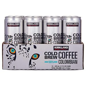 kirkland signature signature cold brew colombian coffee, 11 fl oz (pack of 12)