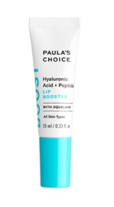 paula’s choice boost hyaluronic acid + peptide lip booster, hydrating treatment for lip volume, loss of firmness & fine lines, with squalane, fragrance-free & paraben-free.33 fluid ounces