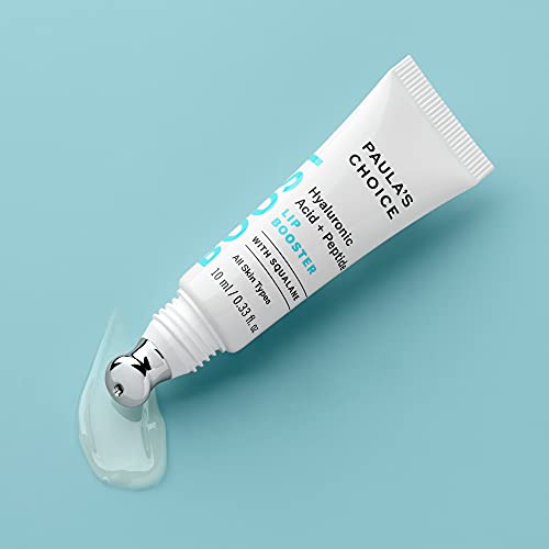 Paula's Choice BOOST Hyaluronic Acid + Peptide Lip Booster, Hydrating Treatment for Lip Volume, Loss of Firmness & Fine Lines, with Squalane, Fragrance-free & Paraben-free.33 Fluid Ounces