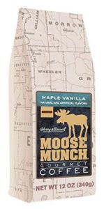 moose munch gourmet ground coffee by harry & david, 12 oz bag (maple vanilla)