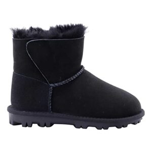 Kirkland Signature Womens Shearling Short Shearling Boots Black 8 Medium (B,M)