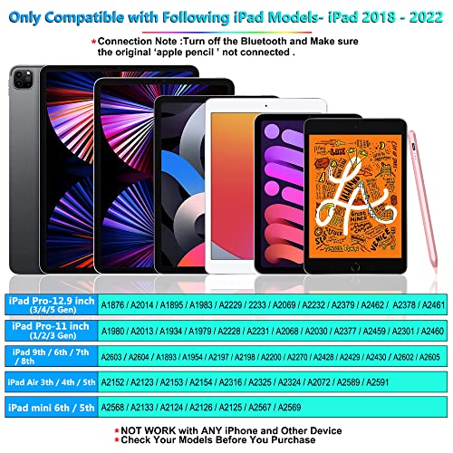 Kailfee Stylus Pen for iPad, Apple Pencil for iPad 9th Gen, iPad Mini 6th Gen, Apple Pen for iPad 2018-2022, iPad Pro 11 and iPad Pro 12.9 3/4/5 Gen, iPad Air 3/4/5, iPad Mini 5th, iPad 6/7/8th Gen