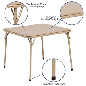Flash Furniture Kids Tan 5 Piece Folding Table and Chair Set