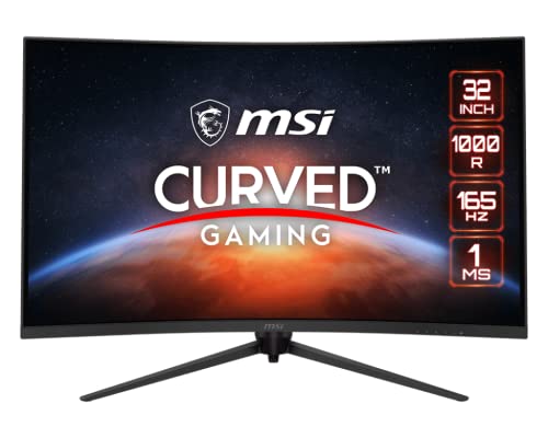 MSI G321CQP, 32" Gaming Monitor, 2560 x 1440 (QHD), VA, 165Hz, FreeSync Premium, HDMI, Displayport, Tilt, Swivel, Height Adjustable,Pivot