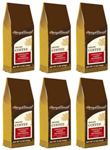 harry & david ground coffee, chocolate cherry decadence, 6/12 oz bags