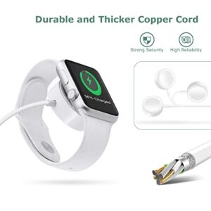Upgrade Watch Charger 5.0 ft /1.5 m for iWatch Portable Wireless Charging Cable Compatible with Apple Watch Series SE/8/7/6/5/4/3/2/1