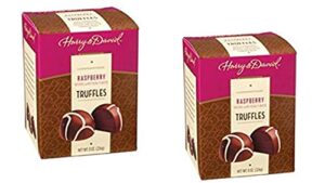 harry and david, raspberry dark chocolate truffles 8oz (pack of 2)
