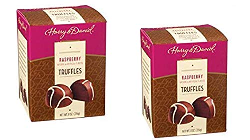 Harry and David, Raspberry Dark Chocolate Truffles 8oz (Pack of 2)