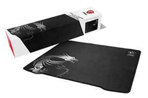 msi agility gd30 – gaming mouse pad, silk gaming fabric surface, soft seamed edges, anti-slip base – 450 x 400 x 3 mm