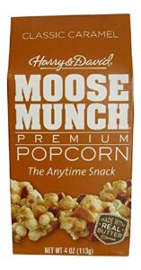harry and david moose munch premium popcorn – classic caramel – 4.5 oz box