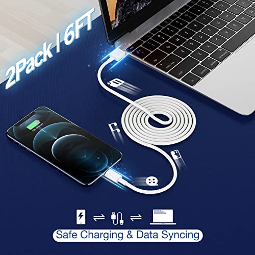 iPhone Charger,Cube Apple Charger iPhone[Apple MFi Certified]2Pack 6FT Lightning Cable Quick Fast Charging Cord USB Wall Chargers Travel Plug Adapter for iPhone 13/12/11/10/X/8 Plus/XR/XS Max/SE/iPad