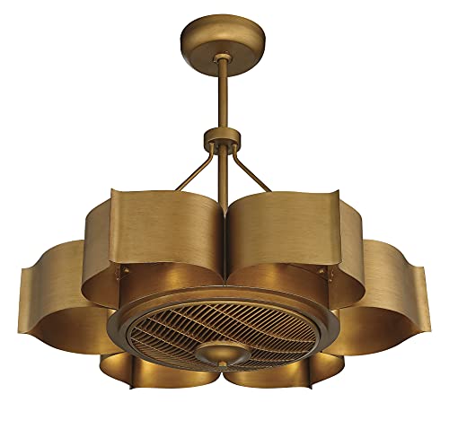 Savoy House 39-FD-125-54 Stockholm 6-Light Fandelier in Gold Patina (31" W x 12" H)