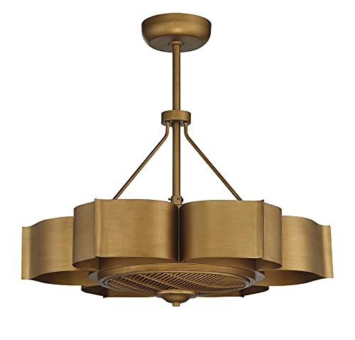 Savoy House 39-FD-125-54 Stockholm 6-Light Fandelier in Gold Patina (31" W x 12" H)