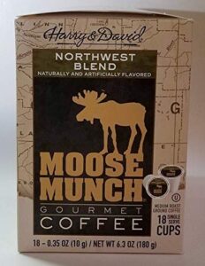 harry and david northwest blend moose munch gourmet coffee 18 single serve cups
