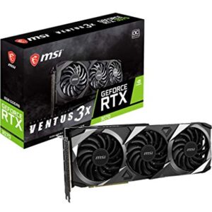 MSI Gaming GeForce RTX 3070 8GB GDRR6 256-Bit HDMI/DP TORX Fan 3.0 Ampere Architecture OC Graphics Card (RTX 3070 VENTUS 3X OC)