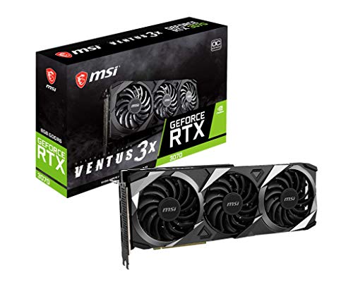 MSI Gaming GeForce RTX 3070 8GB GDRR6 256-Bit HDMI/DP TORX Fan 3.0 Ampere Architecture OC Graphics Card (RTX 3070 VENTUS 3X OC)