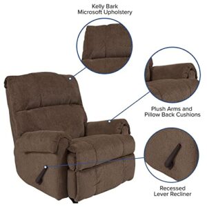 Flash Furniture Contemporary Kelly Bark Super Soft Microfiber Rocker Recliner