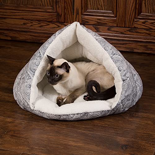 K&H PET PRODUCTS Self-Warming Hut Pet Bed Gray Small 18 X 19 Inches